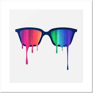 Love Wins! Rainbow - Spectrum (Pride) / Hipster Nerd Glasses Posters and Art